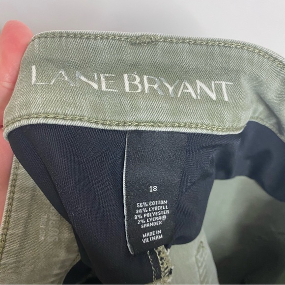 Lane Bryant Super Stretch Ankle Jeans 18 Green - Picture 5 of 9